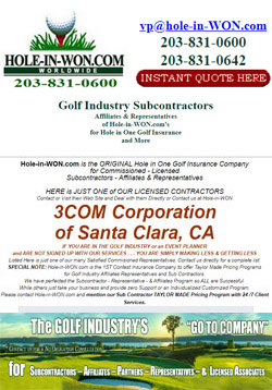 3COM Corporation Hole in One Insurance