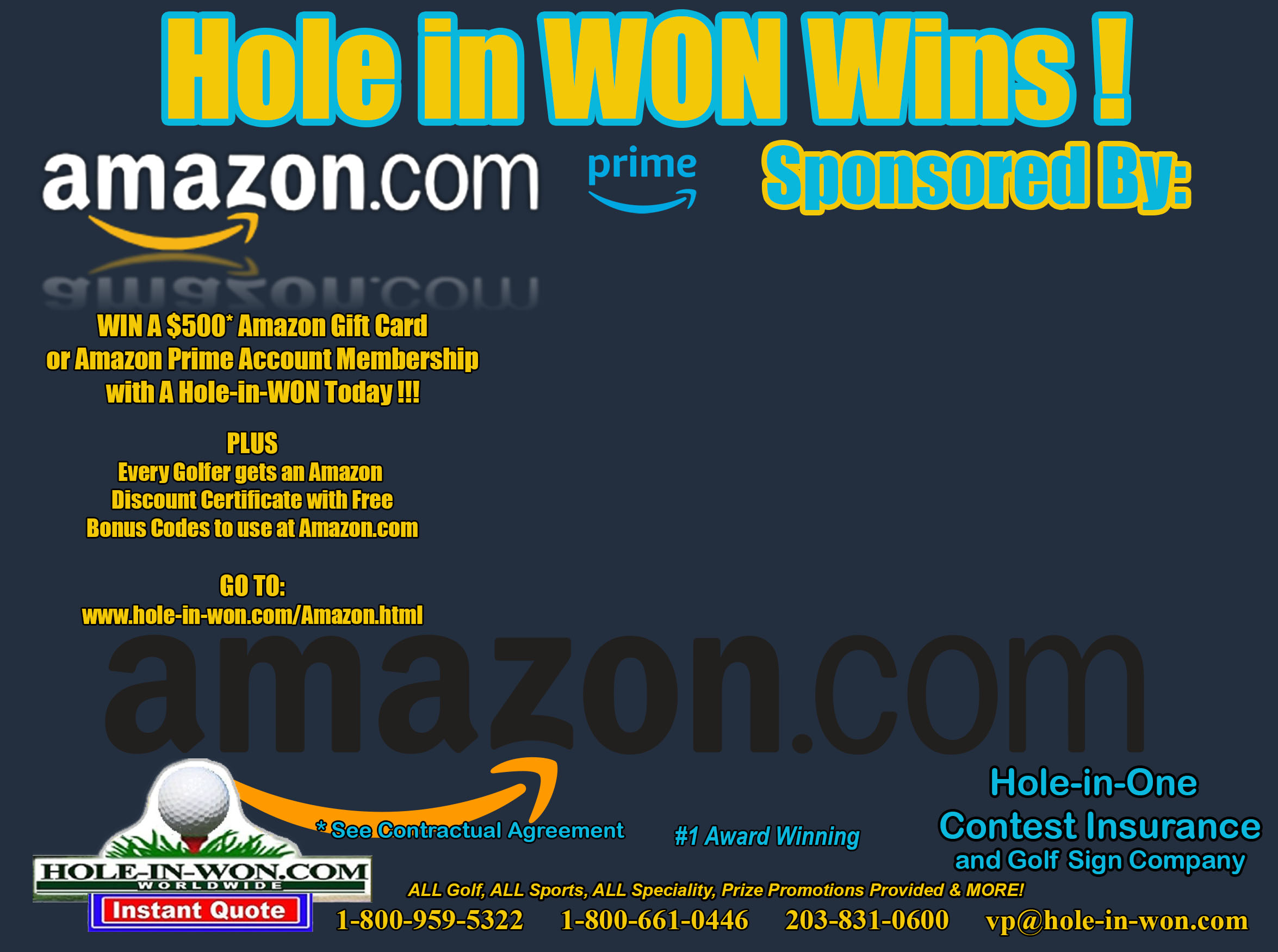 Amazon Hole in One Golf Sign