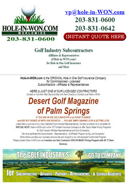 Desert Golf Hole in One Insurance