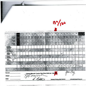 Hole in One Fraud Troy Peissig Montana Case 130 yards official score card for a 170 yard hole USGA Rules Scammer.jpg