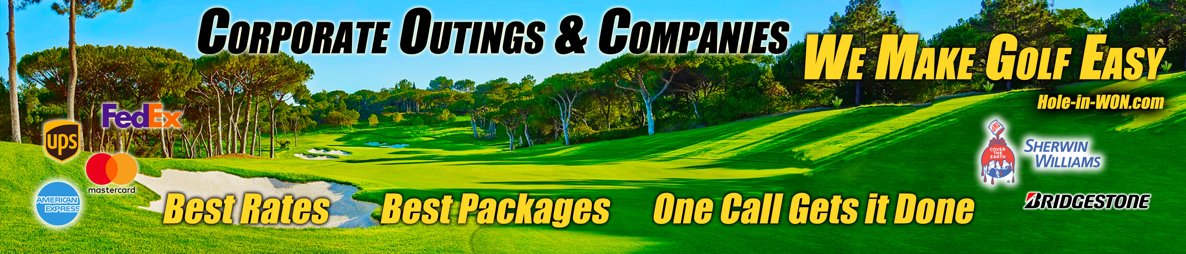 Corporate and Organizations Golf Tournament Golf Insurance Hole-in-WON.com