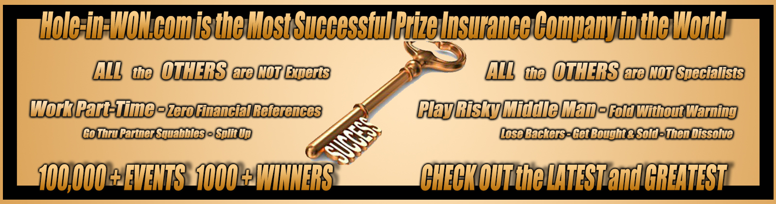 Success Key Golf Insurance Hole-in-WON