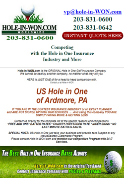 US Hole in One Insurance Competitor