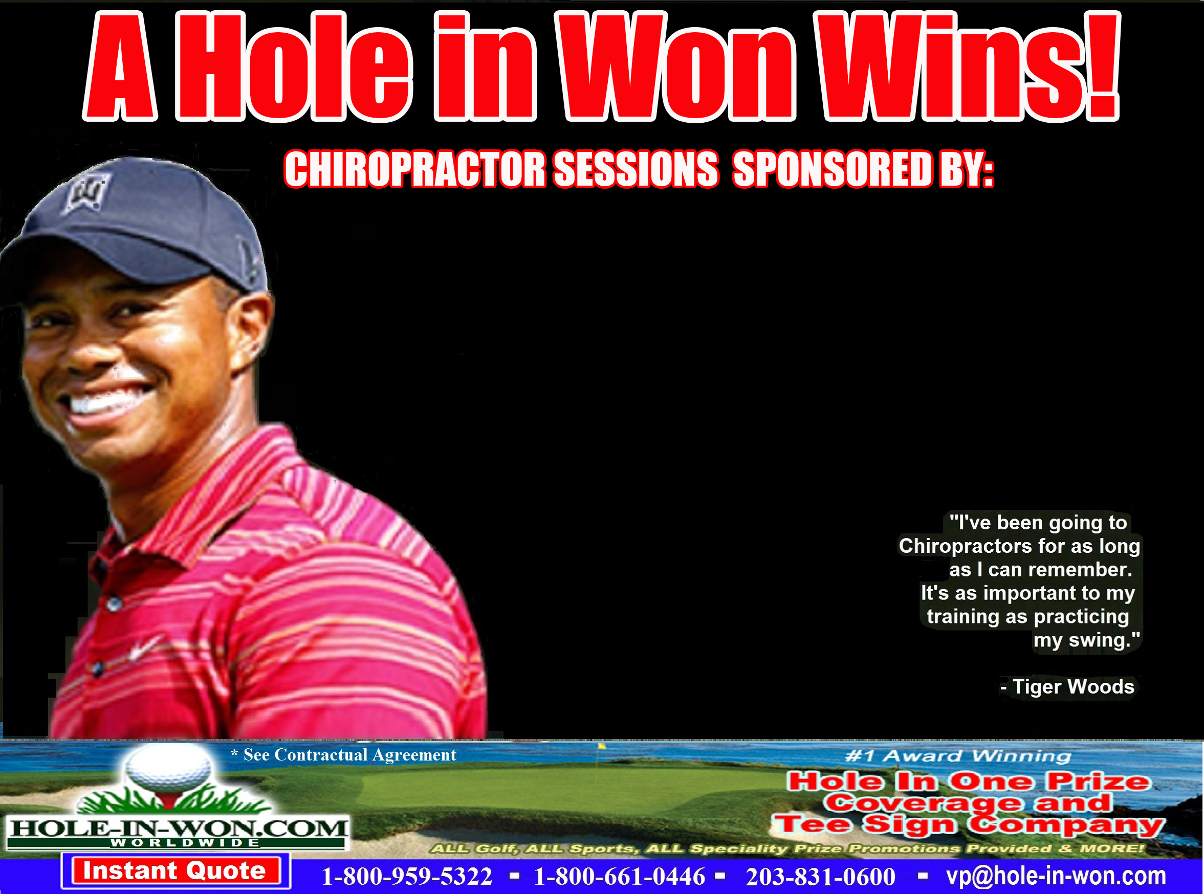 Chiroprator Golf Hole in One Golf Hole Signs