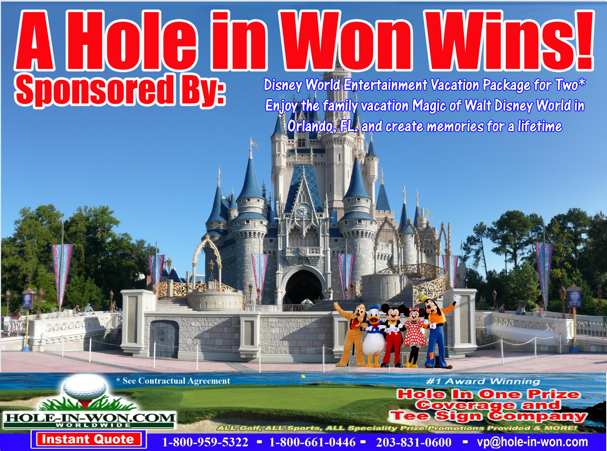 Disney Hole in One Golf Hole Sign