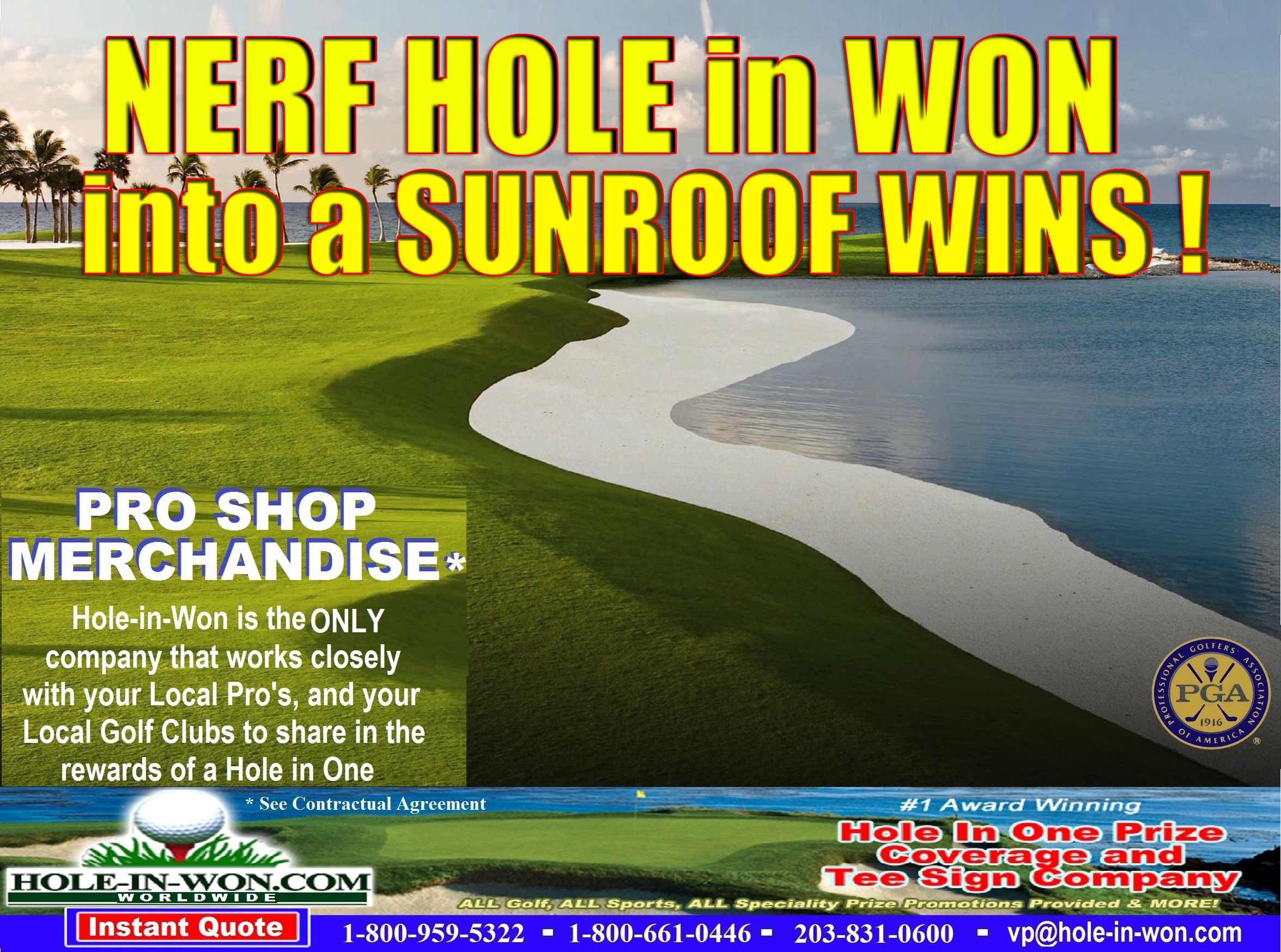 Nerf Golf Hole in One Golf Tee Sign