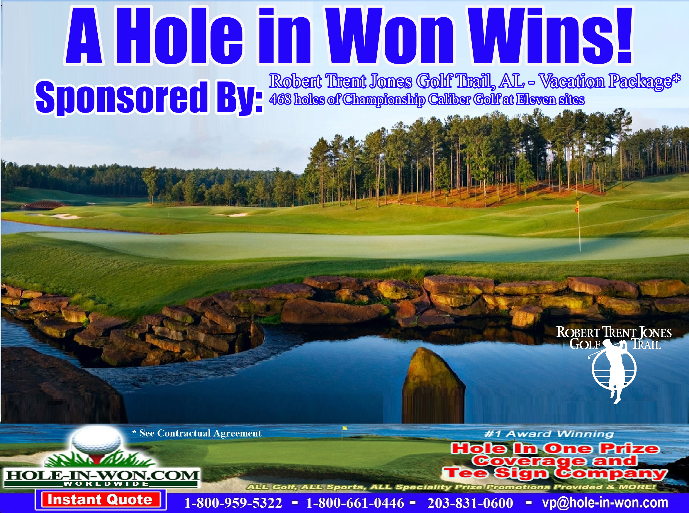Robert Trent Jones Trail Hole in One Golf Hole Sign