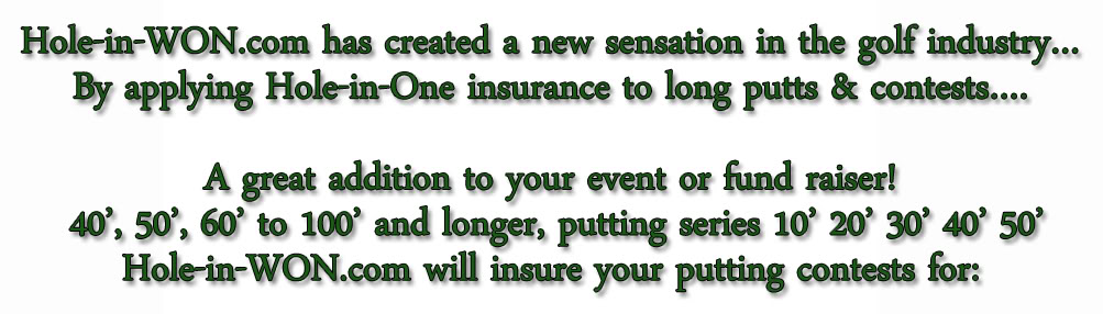 Putting contest insurance